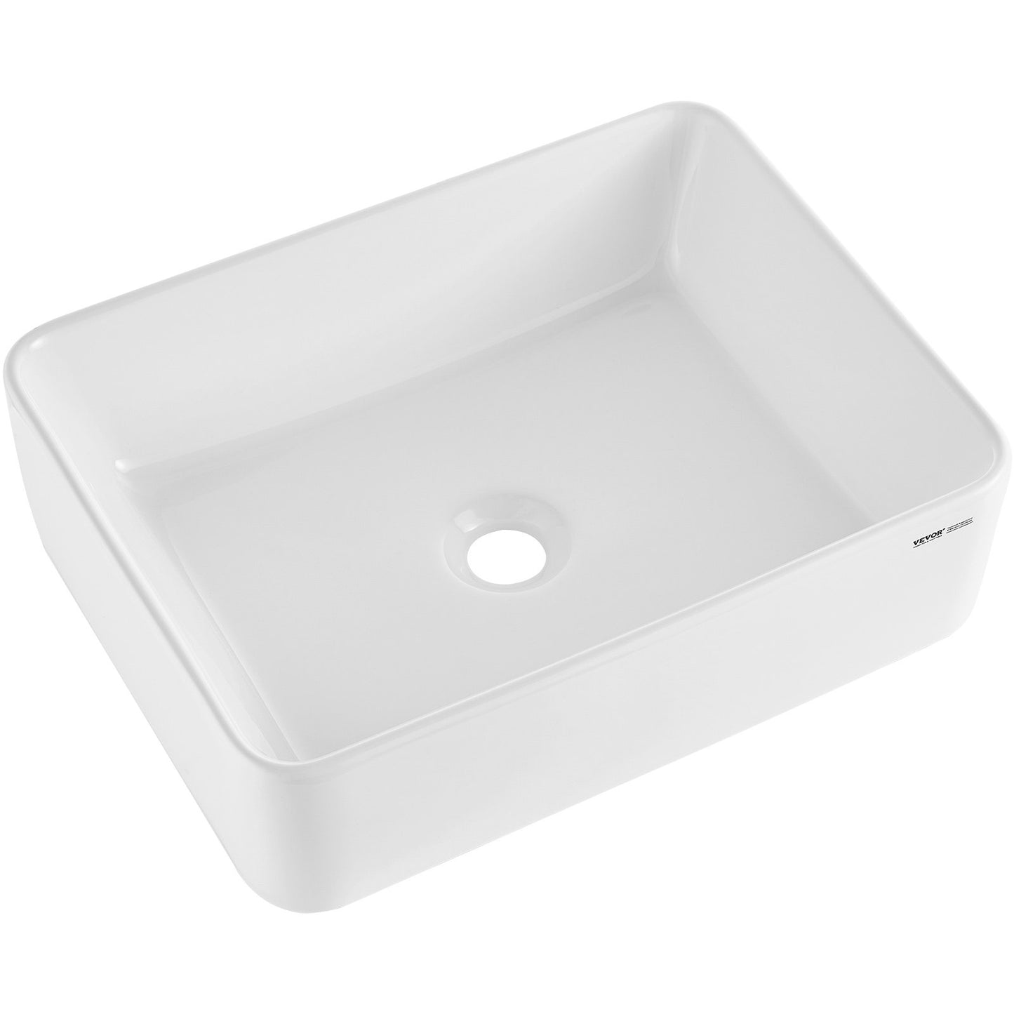Modern Ceramic Vessel Sink 48x37cm Bathroom Vanity Bowl Countertop White