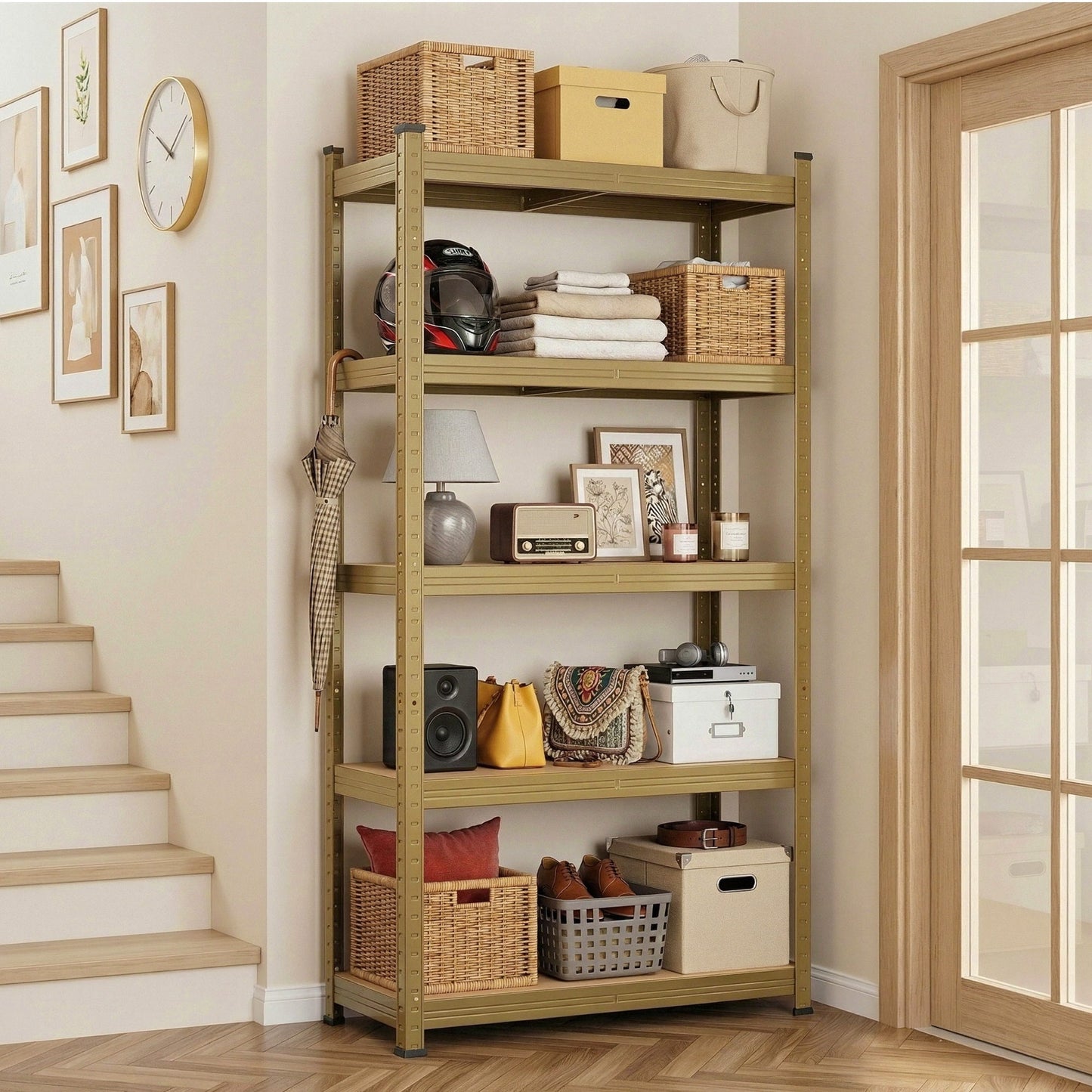 Giantz Garage Shelving 1.6X0.8m Warehouse Shelves Storage Rack Pallet Racking Yellow