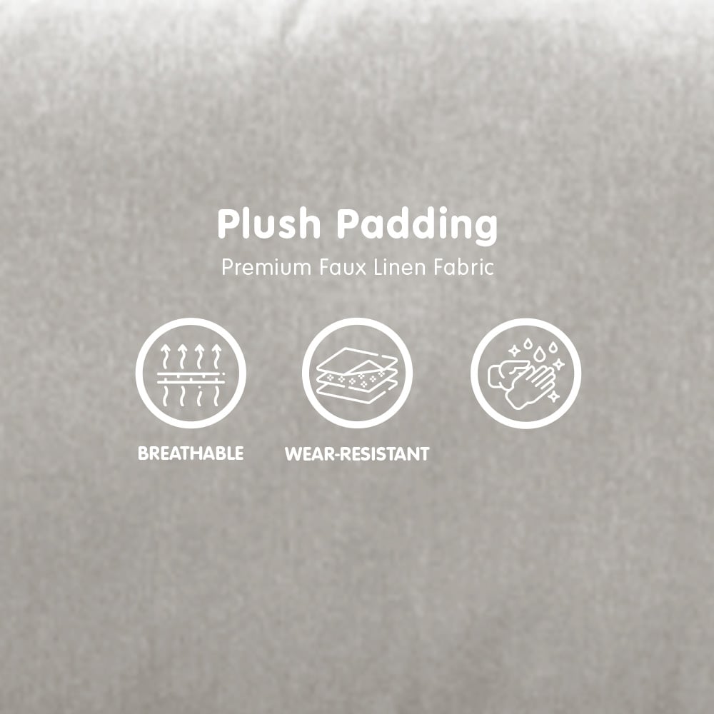 Sarantino Linen Corner Sofa Couch Lounge L-shape W/left Chaise Seat Light Grey