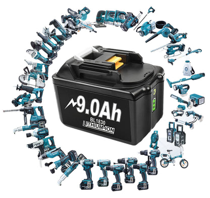 9.0Ah Makita Suitable 18V Li-Ion LXT Battery BL1830B BL1840B BL1850B BL1860B