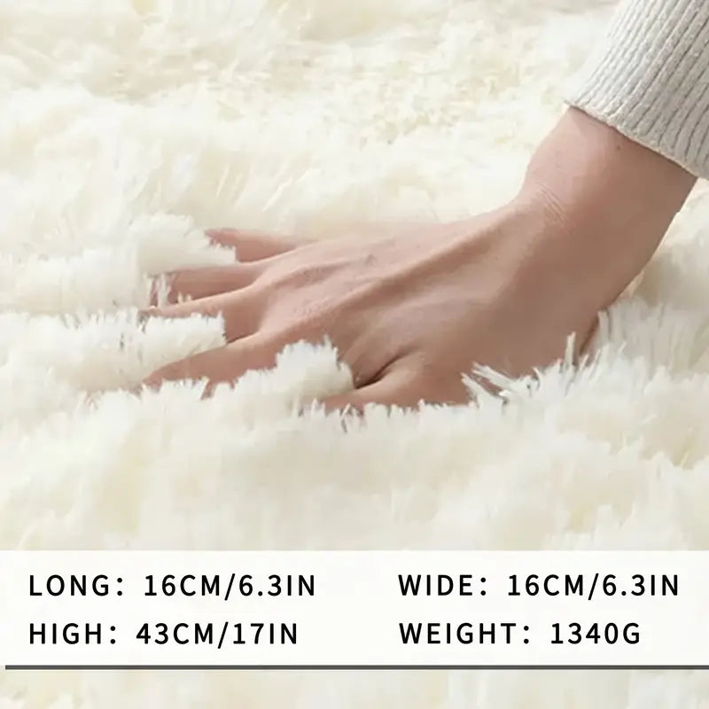 White Fluffy Floor Rugs, Material