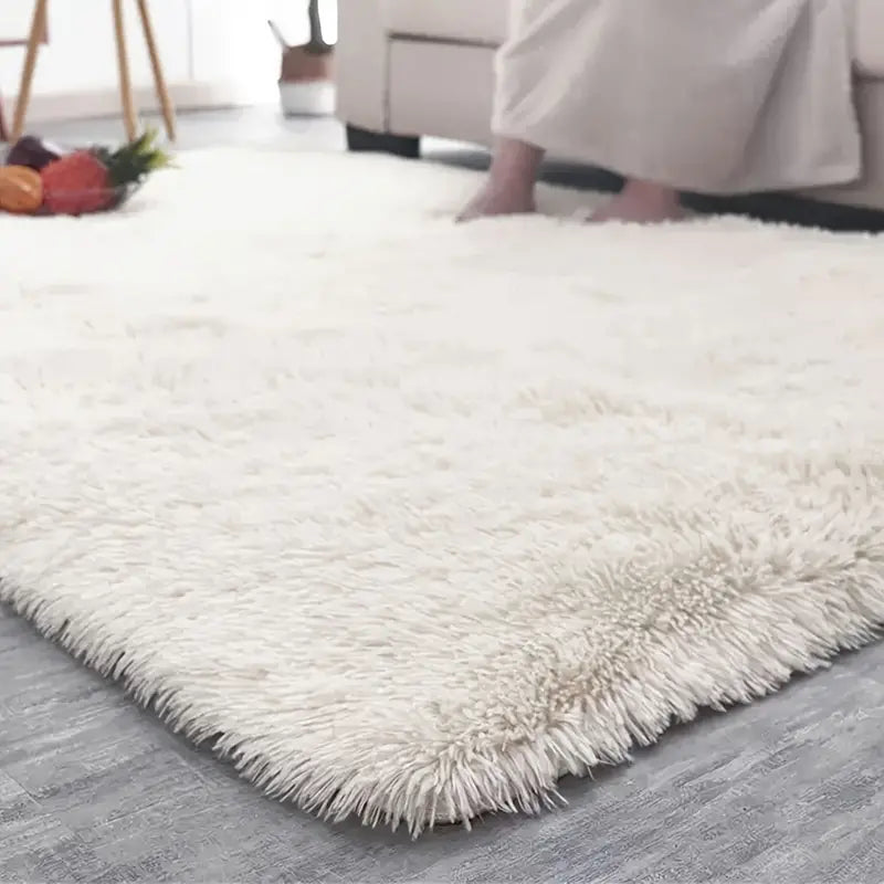 White Fluffy Floor Rugs, Indoor Rugs