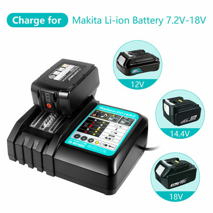 Makita Suitable DC18RC Rapid Fast Lithium-Ion Battery Charger (BL1830,BL1840,BL1850)