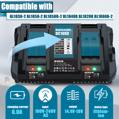 8.0Ah Makita Suitable Battery 18V LXT Lithium‑Ion BL1860B BL1840B BL1830B