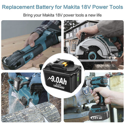 9.0Ah Makita Suitable 18V Li-Ion LXT Battery BL1830B BL1840B BL1850B BL1860B