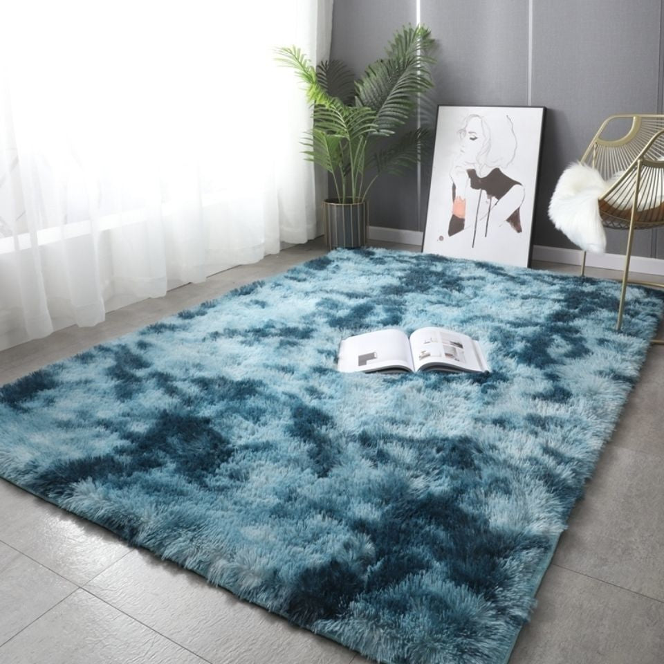 Blue Fluffy Floor Rugs, Main