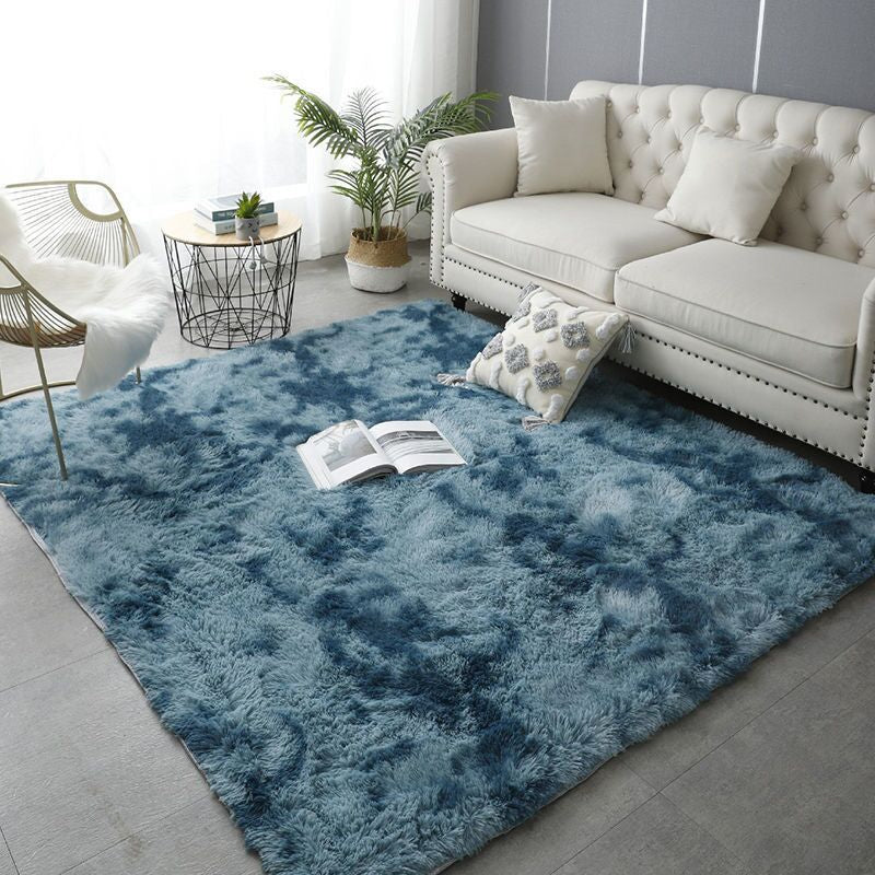 Blue Fluffy Floor Rugs, Indoor Rugs