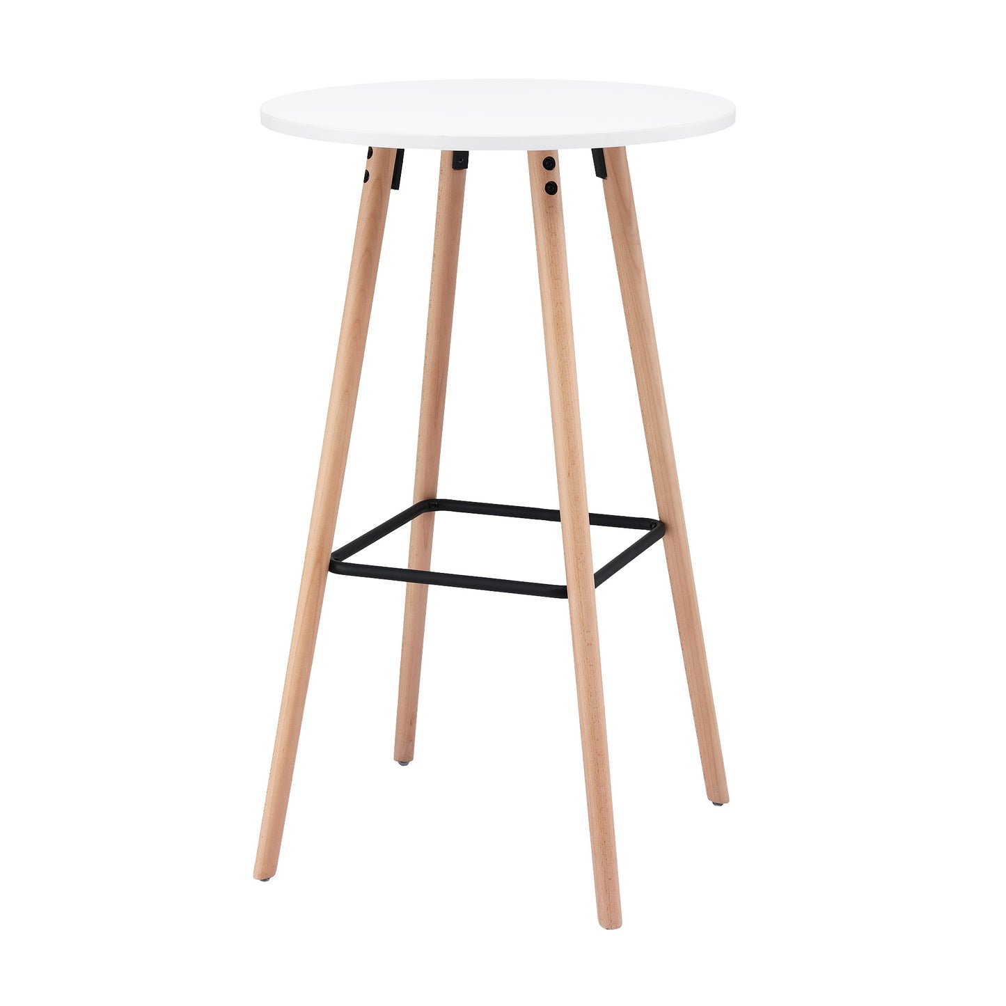 Artiss Bar Table Round Counter Kitchen Dining Desk Pub 98cm Height Wood White