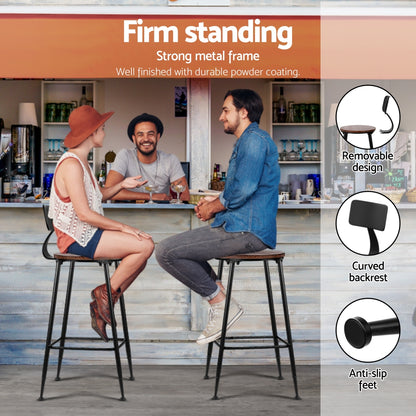 Artiss Bar Table and Stools Set Dining Desk Kitchen Chairs Cafe Pub