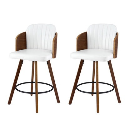 Artiss Wooden Bar Stools Swivel Kitchen Counter Stool Chair 58cm Seat Height
