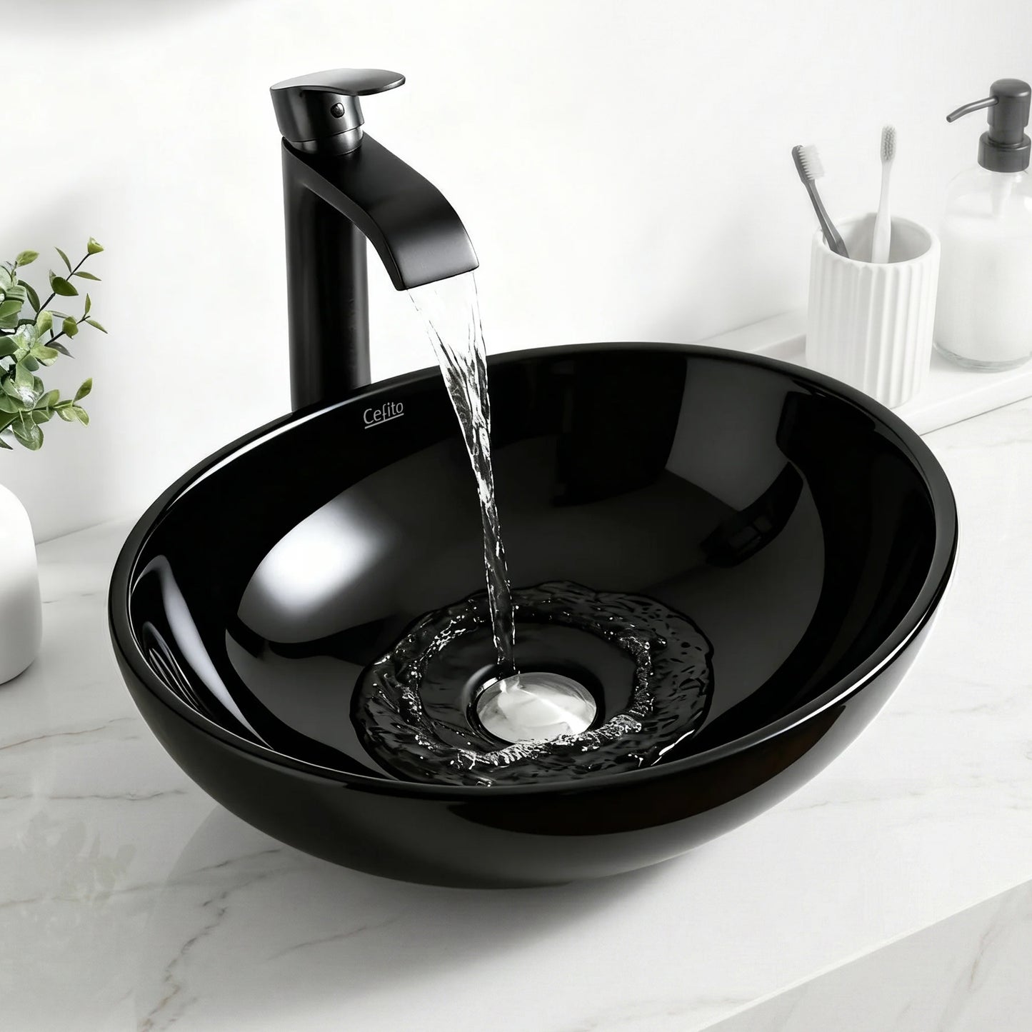 Cefito Bathroom Basin Ceramic Vanity Sink Hand Wash Bowl 41x34cm