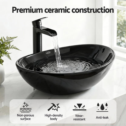 Cefito Bathroom Basin Ceramic Vanity Sink Hand Wash Bowl 41x34cm