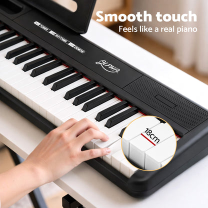 Alpha Piano Keyboard 88 Keys Electric Electronic Keyboard Piano Gift Black