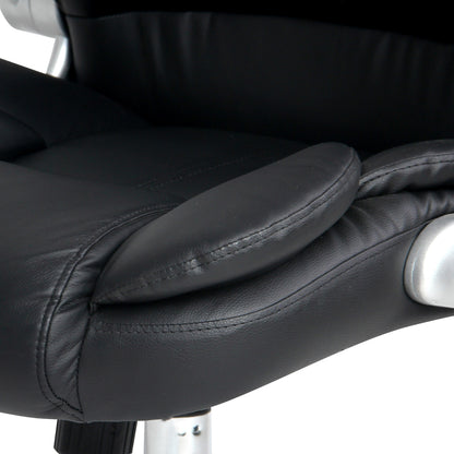 Artiss 8 Point Massage Office Chair PU Leather Black