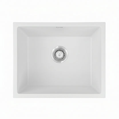 Cefito Kitchen Sink 55x45cm Granite Stone Sink Single Bowl White