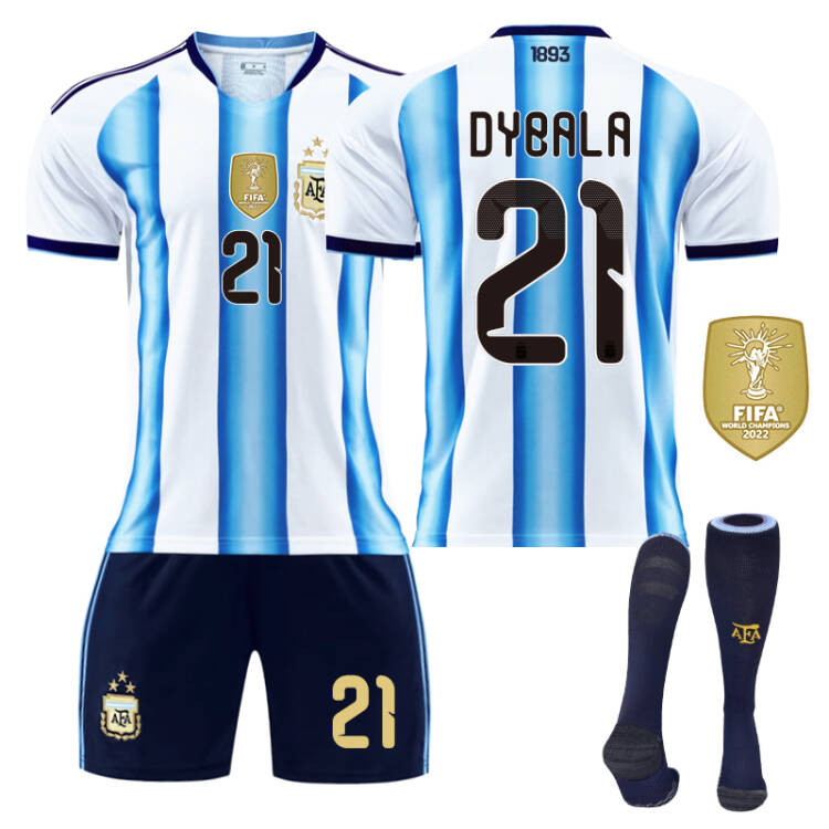 2026 FIFA World Cup Argentina Home Jersey #10 Messi #9 Alvarez #22 Martinez #20 Enzo Football Shirt Fan Edition Children/Adult Sizes 16-XXL(Messi + SizeXXXL)