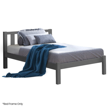 Kingston Slumber King Single Wooden Timber Bed Frame Grey Sydney