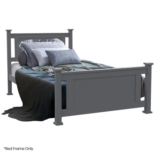 Kingston Slumber King Single Wooden Timber Bed Frame Grey Sydney