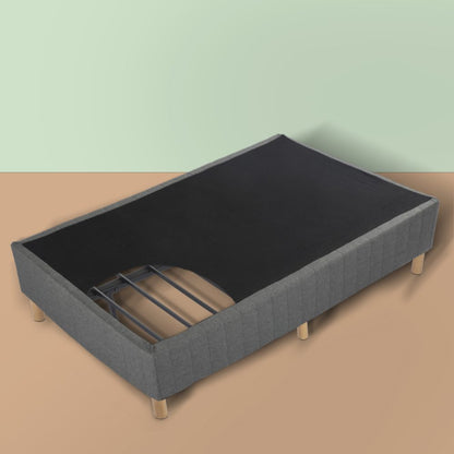 Metal Bedframe Mattress Foundation (Dark Grey) – Double