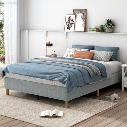 Metal Bedframe Mattress Foundation (Light Grey) – Single