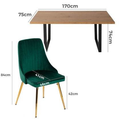 Gourmet Glamour: The Natural&Velvet Dining Set