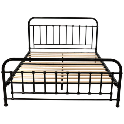 Metallica Queen Bed Size Metal Frame Platform Mattress Base - Black