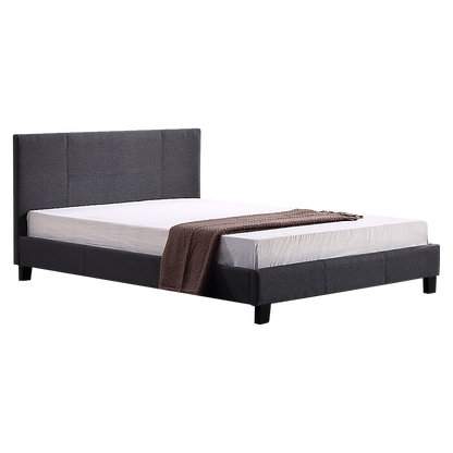 Queen Linen Fabric Bed Frame Grey