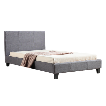 "King Single Linen Fabric Bed Frame Grey in Sydney – Sleek and Modern Design"