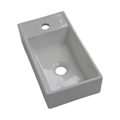 Small Compact Bathroom Cloakroom Hand Wash Basin Sink Ceramic Wall Hung