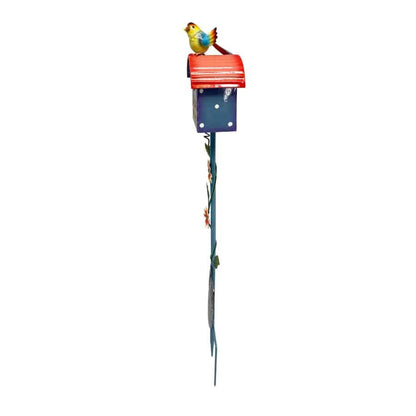 Colourful Birdhouse Stake w Garden Shovel 90cm