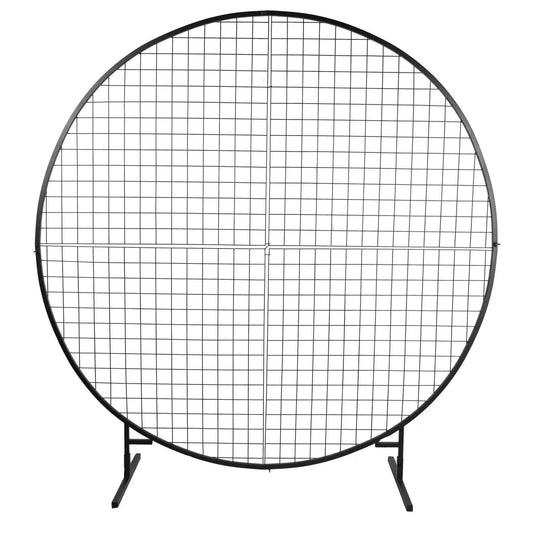 Sturdy Circular Flower Wall / Event Stand 200cm Diameter (Black Frame)
