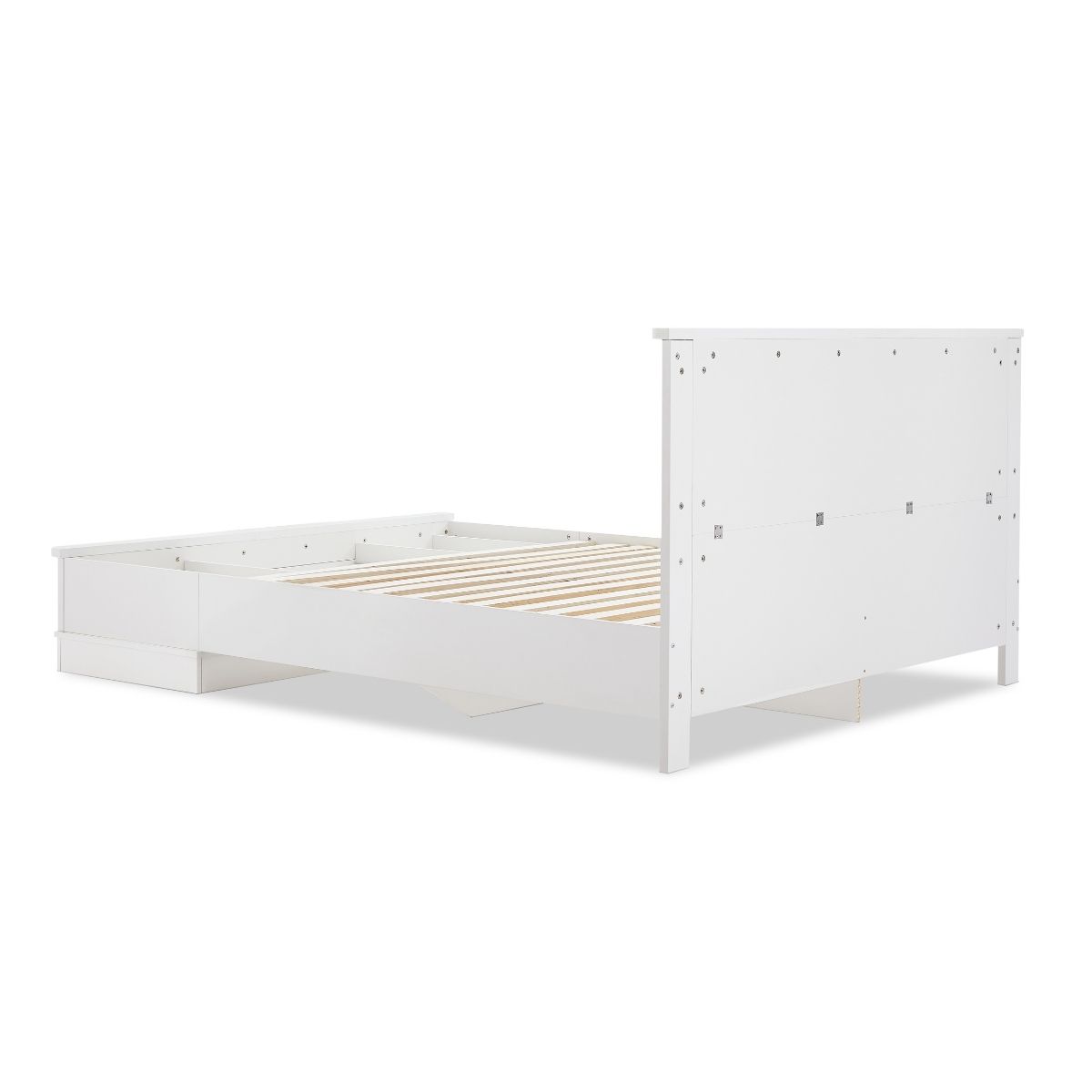 Margaux White Coastal Lifestyle Bedframe with Storage Drawers Queen