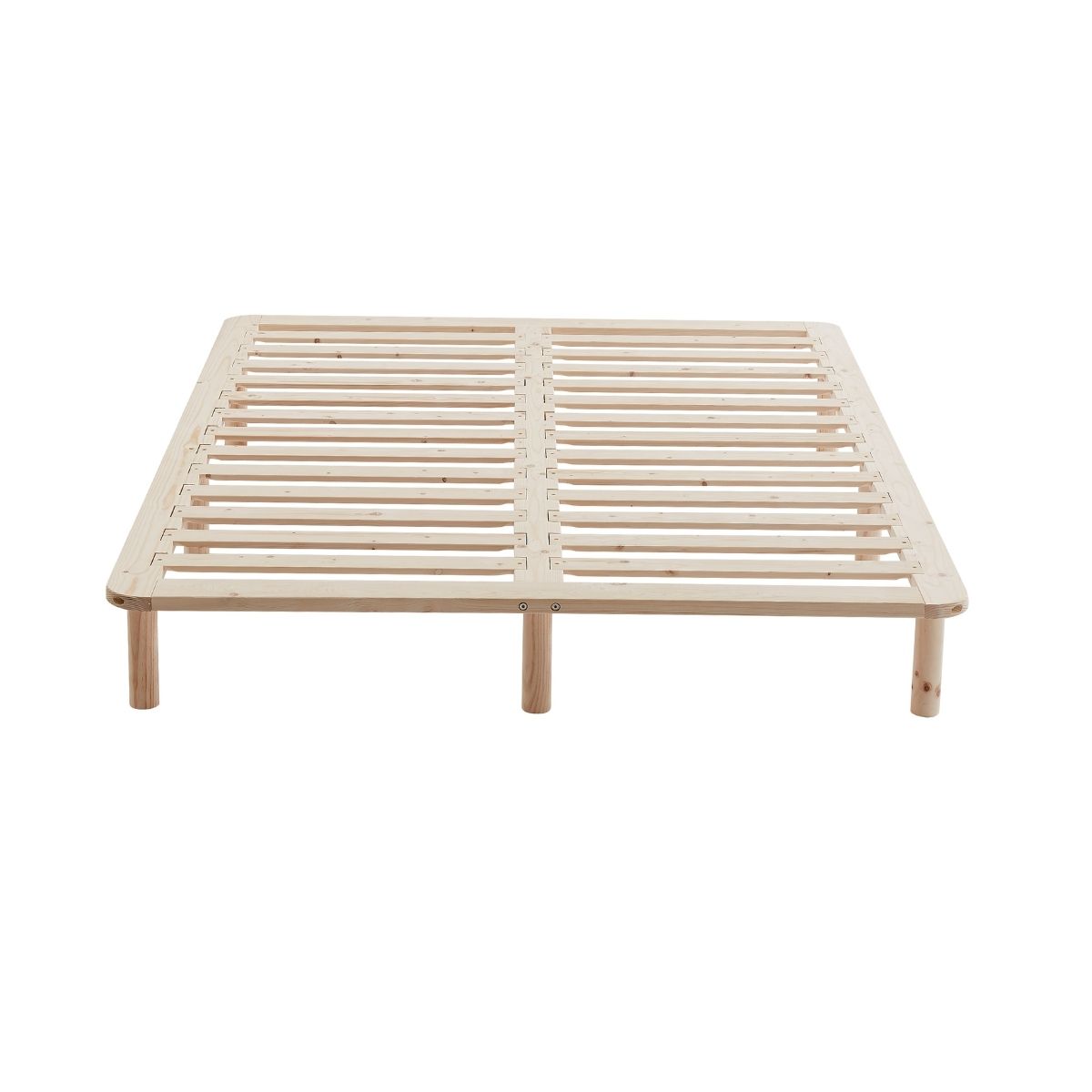 Melbourne Platform Bed Base Frame - Natural Wooden King Single Pinewood