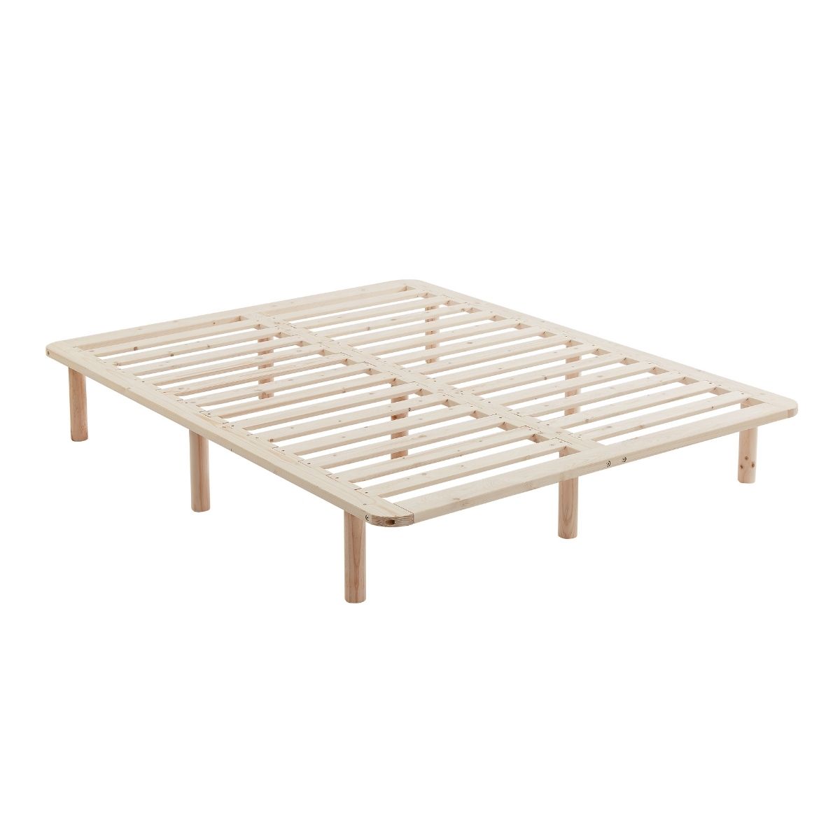 Australian King Single Pinewood Platform Bed Base Frame - Natural Wood in Brisbane