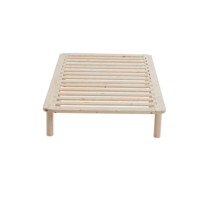 Sydney Natural Wooden King Single Platform Bed Base Frame - Pinewood