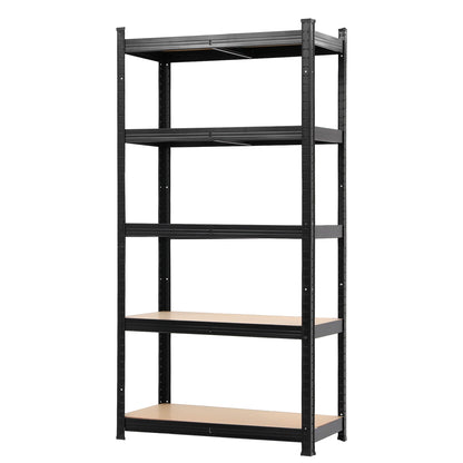 Giantz Garage Shelving 1.6X0.8m Warehouse Shelves Storage Rack Pallet Racking Black