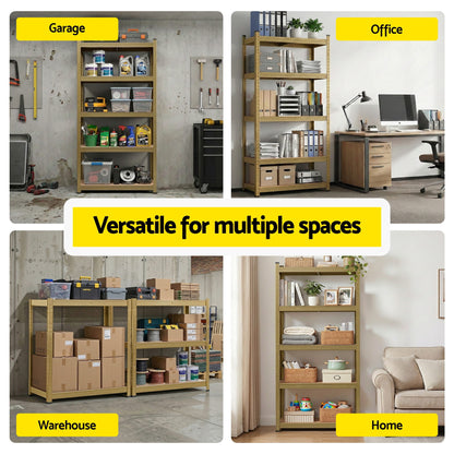 Giantz Garage Shelving 1.6X0.8m Warehouse Shelves Storage Rack Pallet Racking Yellow