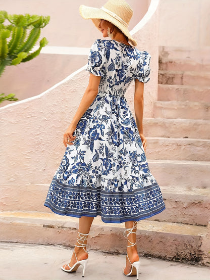 Georgia™ Flowy Short Sleeve Elegant Dress