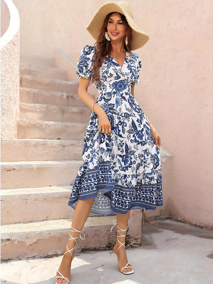 Georgia™ Flowy Short Sleeve Elegant Dress