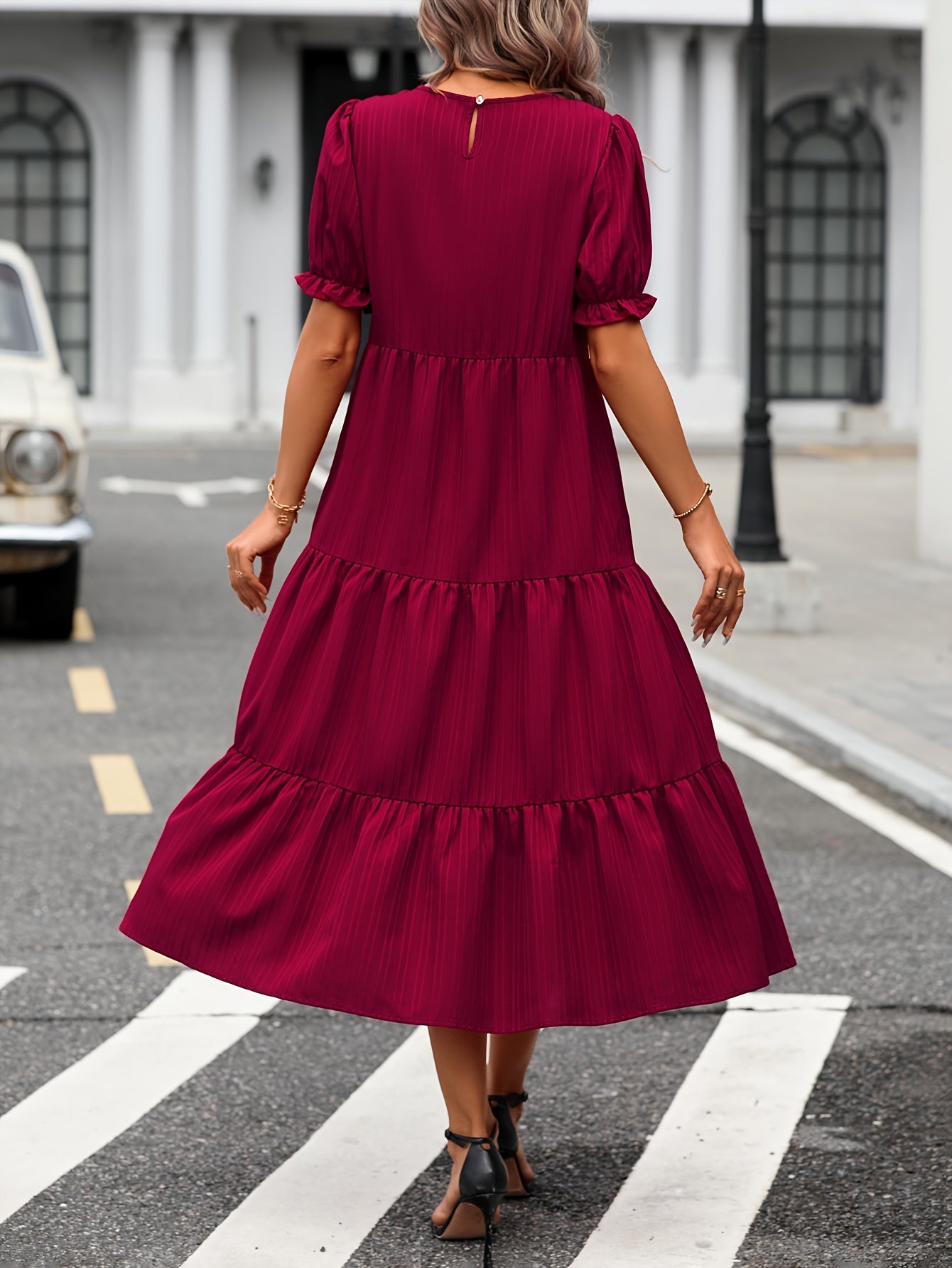 Amelia™ Boho Puff Sleeve Dress