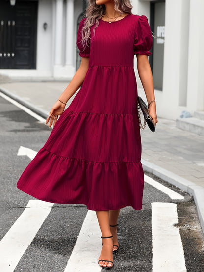 Amelia™ Boho Puff Sleeve Dress