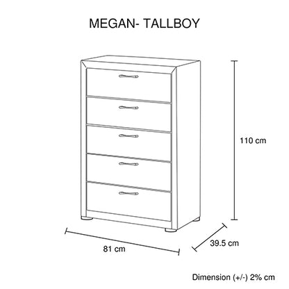 4 Pieces Storage Bedroom Suite Upholstery Fabric in Light Grey with Base Drawers King Size Oak Colour Bed, Bedside Table & Tallboy