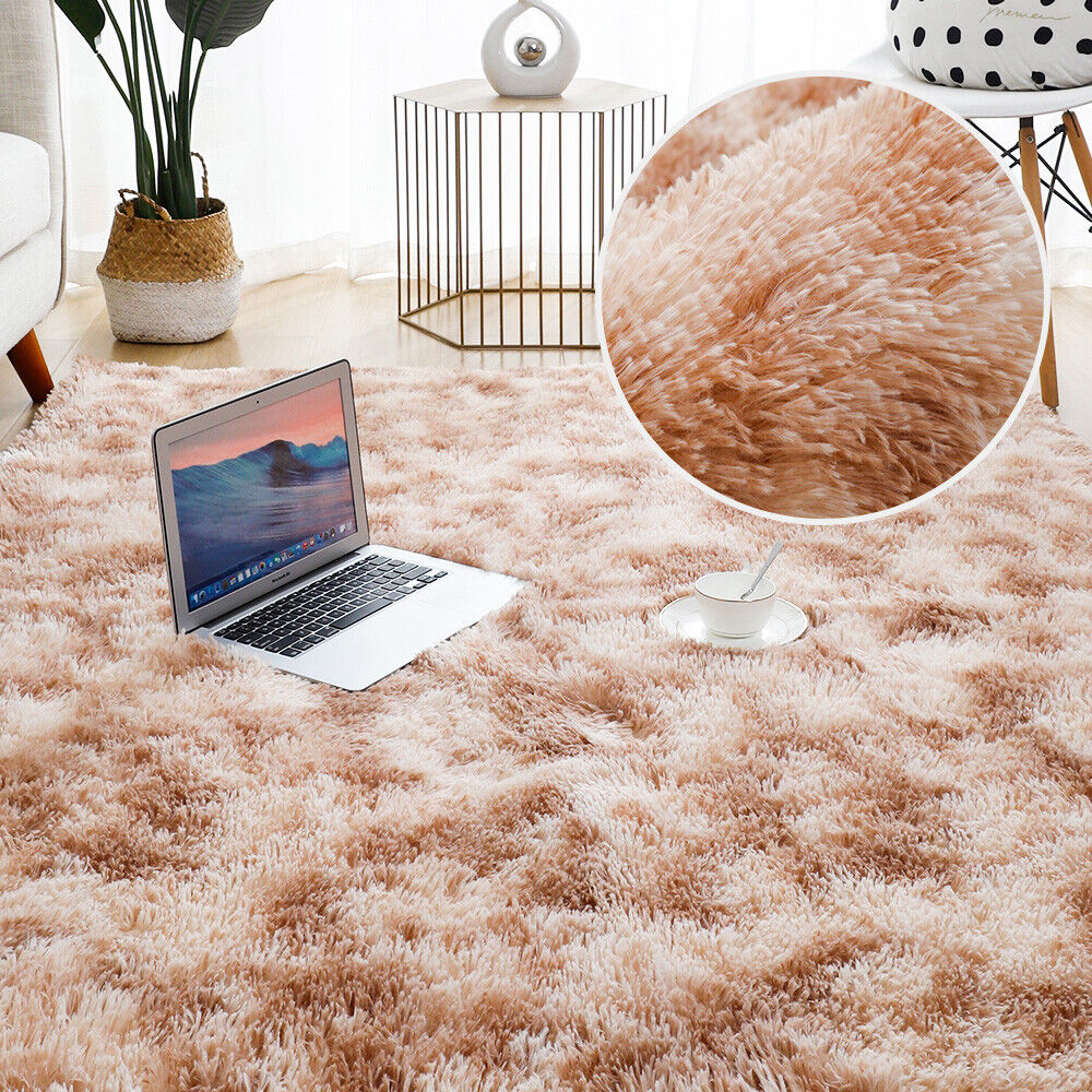 SoftLuxe Khaki Fluffy Floor Rugs Area Carpet