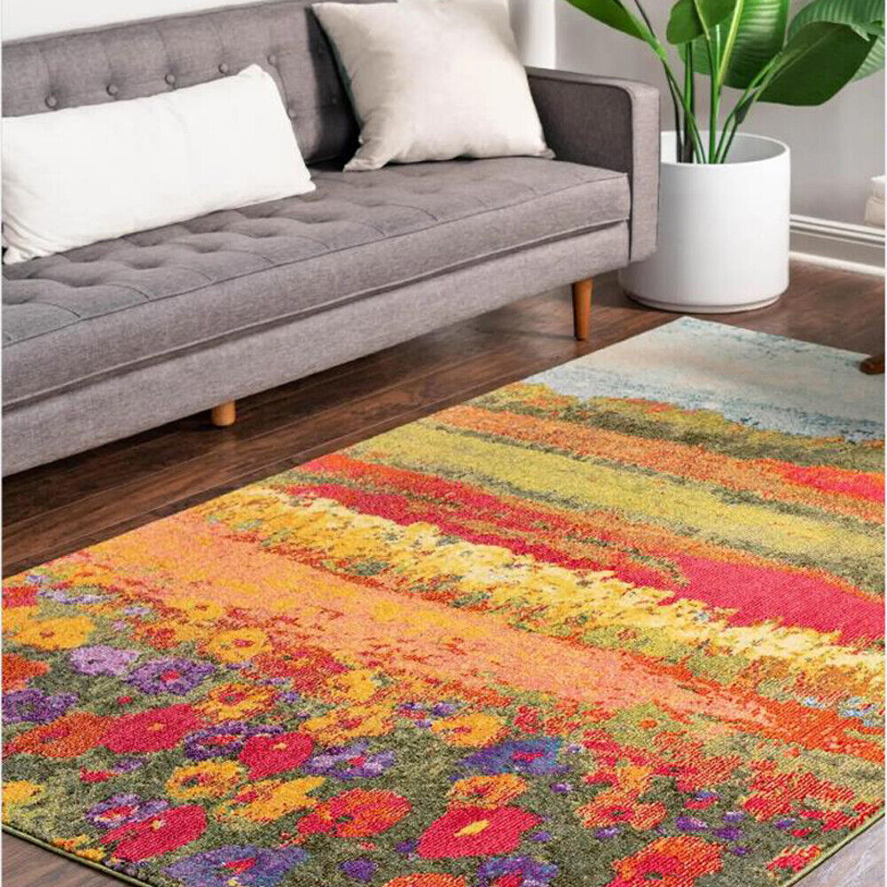 Floral Canvas Outdoor Rugs, Side