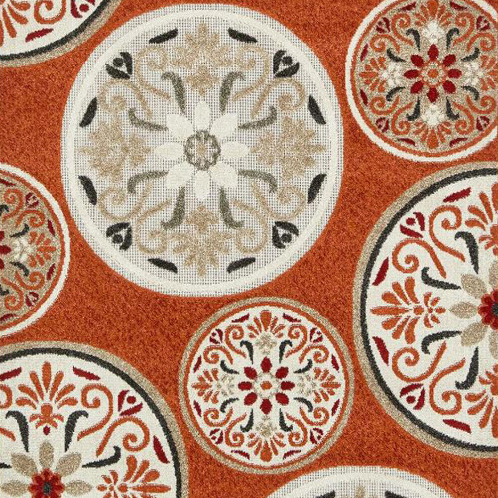 TurkWeave Orange Circle Outdoor Rugs, Design