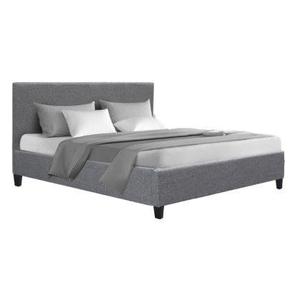 Zentonic Neo Bed Frame Fabric - Grey Double