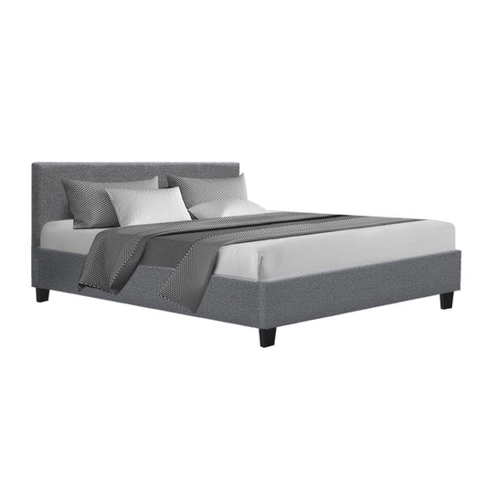 Zentonic Neo Bed Frame Fabric - Grey Queen