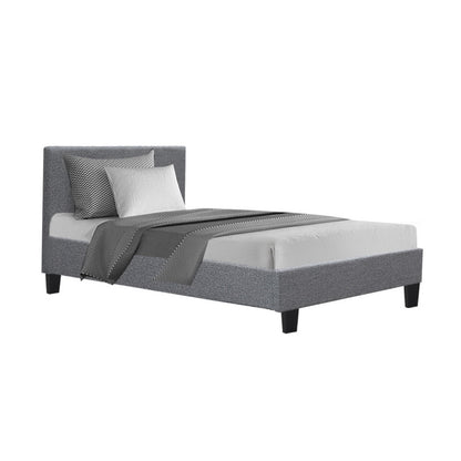 bed frame single grey