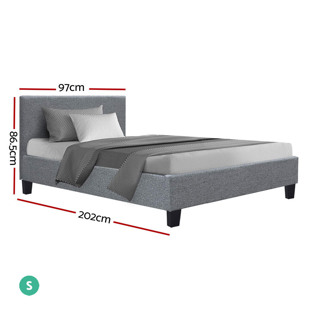 grey bed frame single in australia