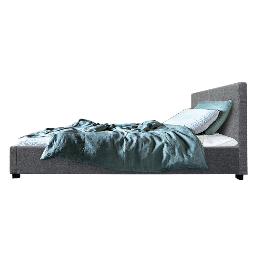 King Single Grey Fabric Bed Frame Opera Style Sydney